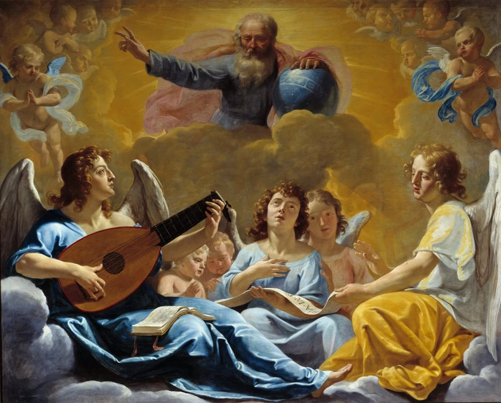 Concerto di angeli con Dio onnipotente - Musee des Beaux, Arts, Rouen